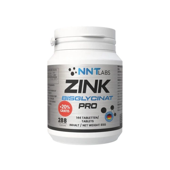 Cinko bisglicinato tabletės NNT Labs Zink Bisglycinat PRO 144 vnt.