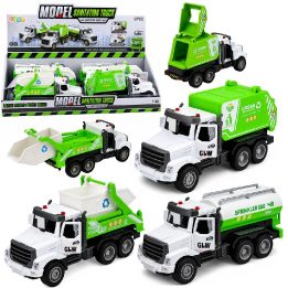 Metalinis komunalinis žaislinis automobilis 1:46 su šviesomis, garsais ir atsidarančiomis durelėmis