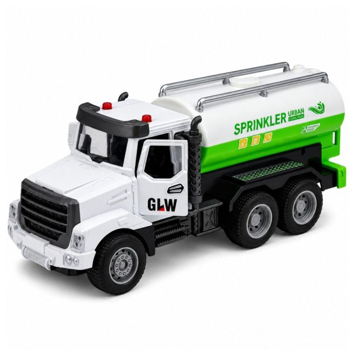 Metalinis komunalinis žaislinis automobilis 1:46 su šviesomis, garsais ir atsidarančiomis durelėmis