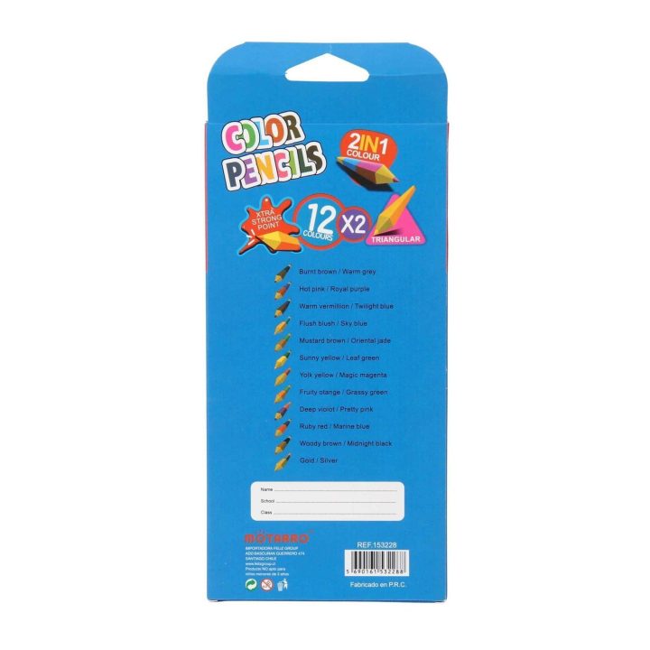 Dvipusiai spalvoti pieštukai „Star Color“ 12 × 2