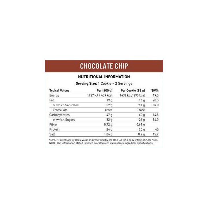 Baltyminis sausainis Applied Nutrition Critical Cookie 12 × 73 g, šokolado gabalėlių skonio