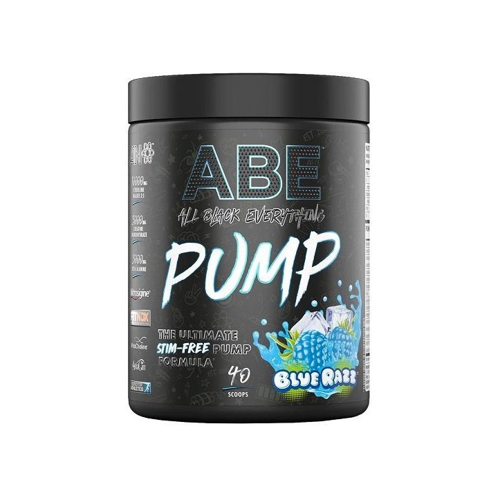 Treniruočių booster Applied Nutrition ABE Pump 500 g, mėlynių skonio
