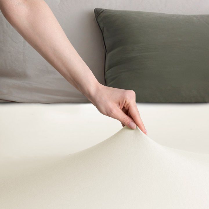 Paklodė su guma Restilo 80–90 × 200 × 30 cm, ekru