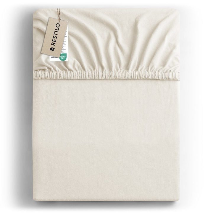 Paklodė su guma Restilo 80–90 × 200 × 30 cm, ekru