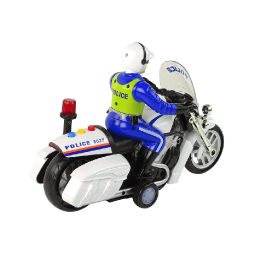 Policijos žaislinis motociklas su garsais ir šviesomis