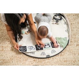 Tiny Love kontrastinis edukacinis kilimėlis 2 viename DECOR, juodai baltas