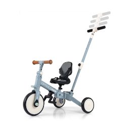 5 viename vaikiškas dviratukas „Milly Mally Optimus Max“, denim