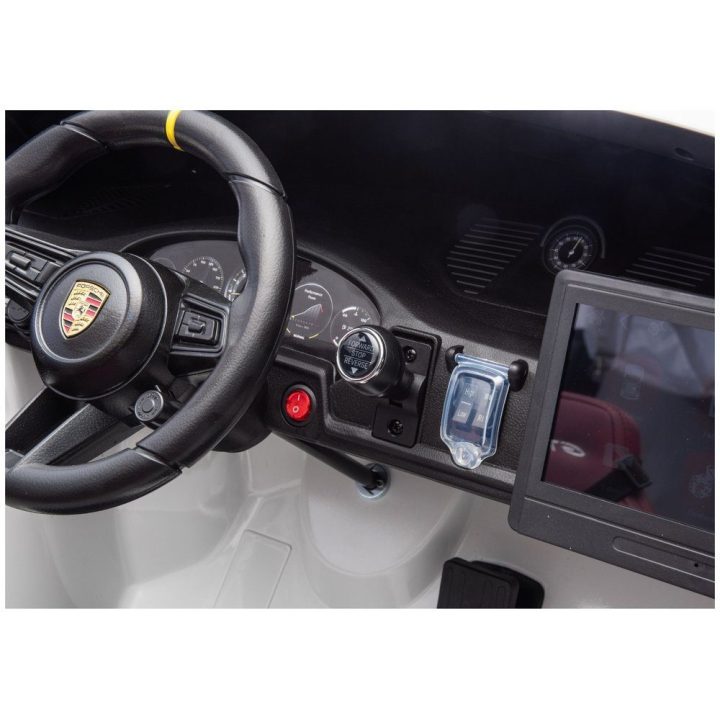 Baltas akumuliatorinis automobilis Porsche GT3 24V DK-P911