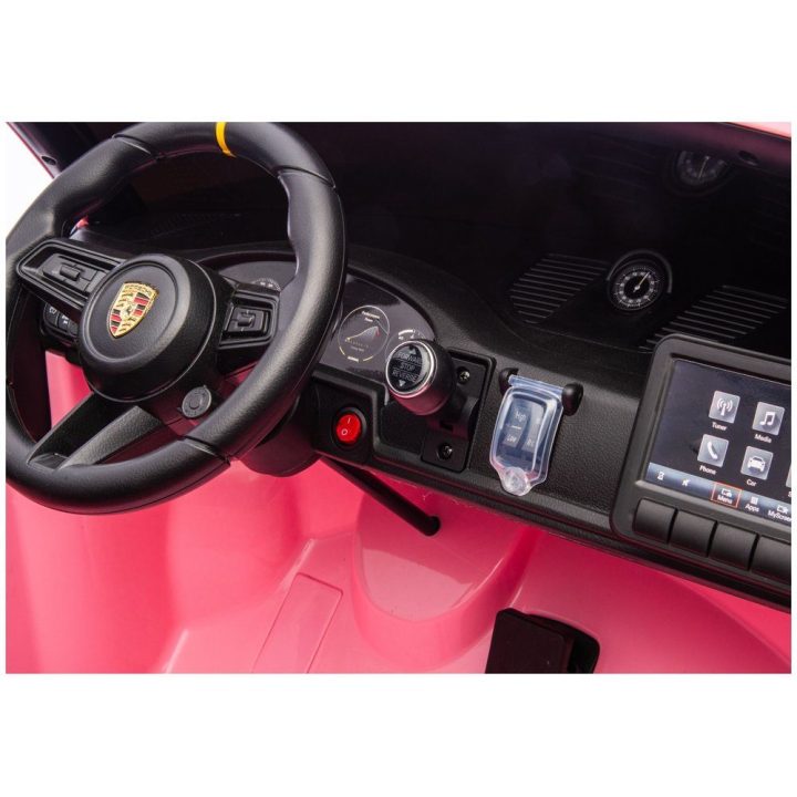 Rožinis akumuliatorinis automobilis Porsche GT3 24 V DK-P911