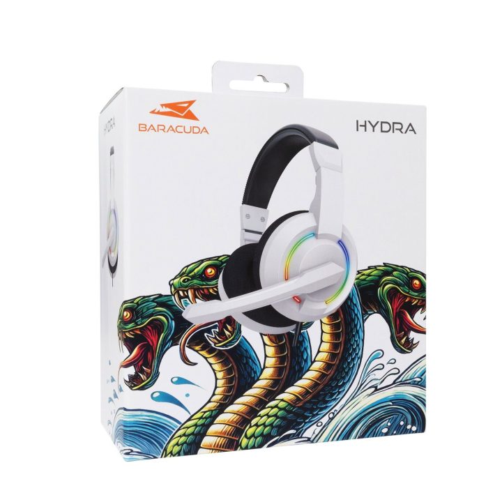 Baracuda HYDRA BGH-021 žaidimų ausinės, baltos