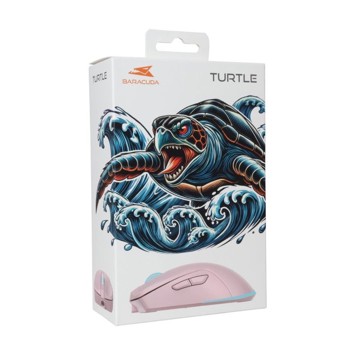 Baracuda TURTLE BGM-124 belaidė žaidimų pelė, rožinė