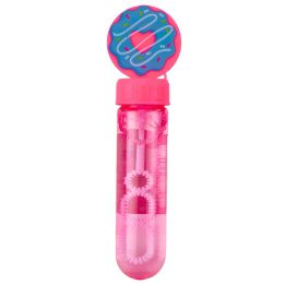 Rožinis „Donut“ muilo burbulų rinkinys su 3 skylučių lazdele, 30 ml
