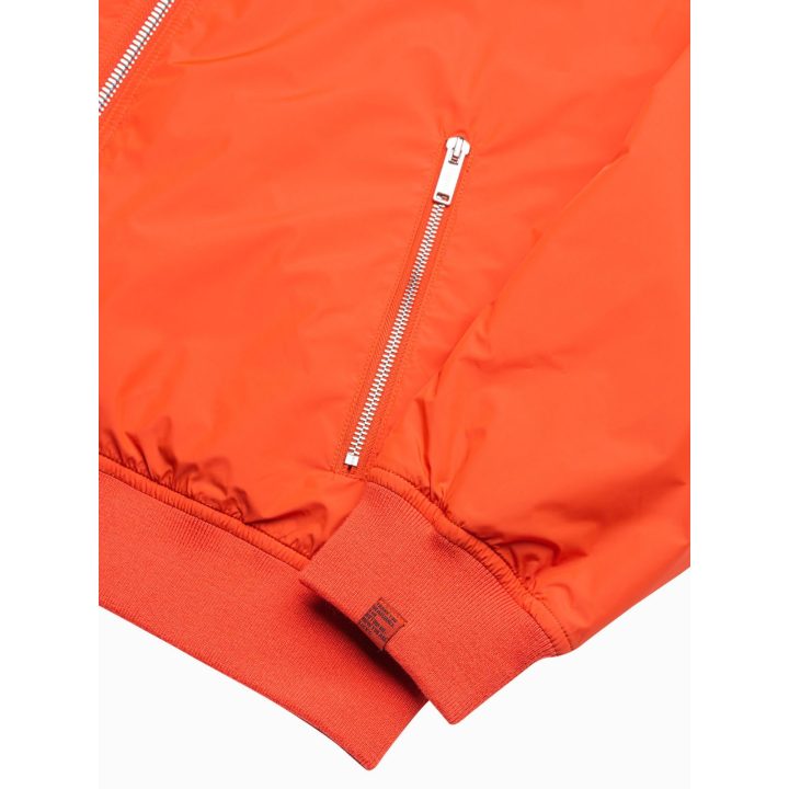 Vyriška plytų raudonumo bomber stiliaus striukė