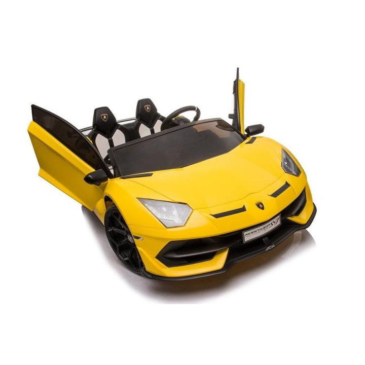 Geltonas akumuliatorinis Lamborghini Aventador SX2028 automobilis