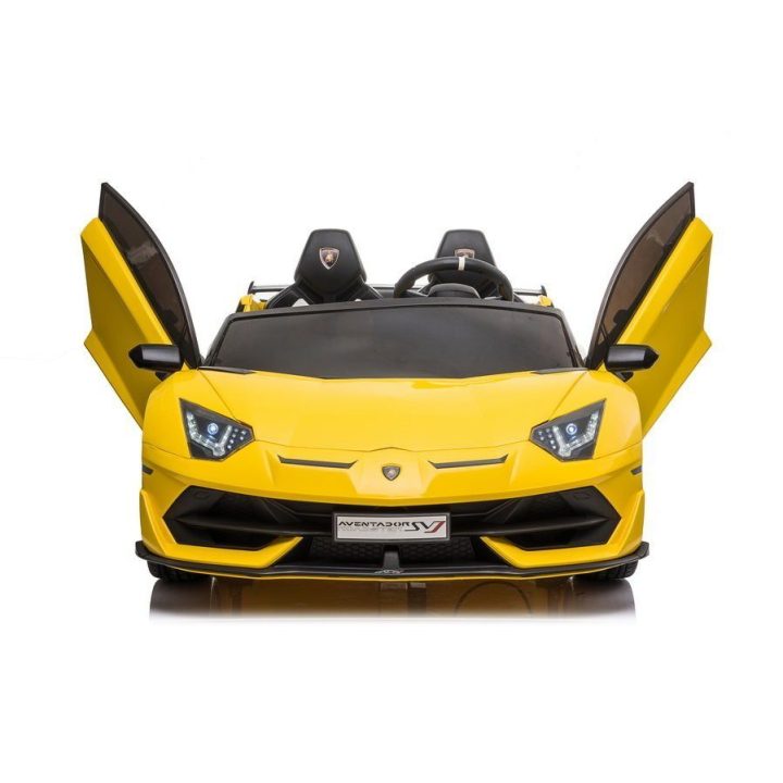 Geltonas akumuliatorinis Lamborghini Aventador SX2028 automobilis