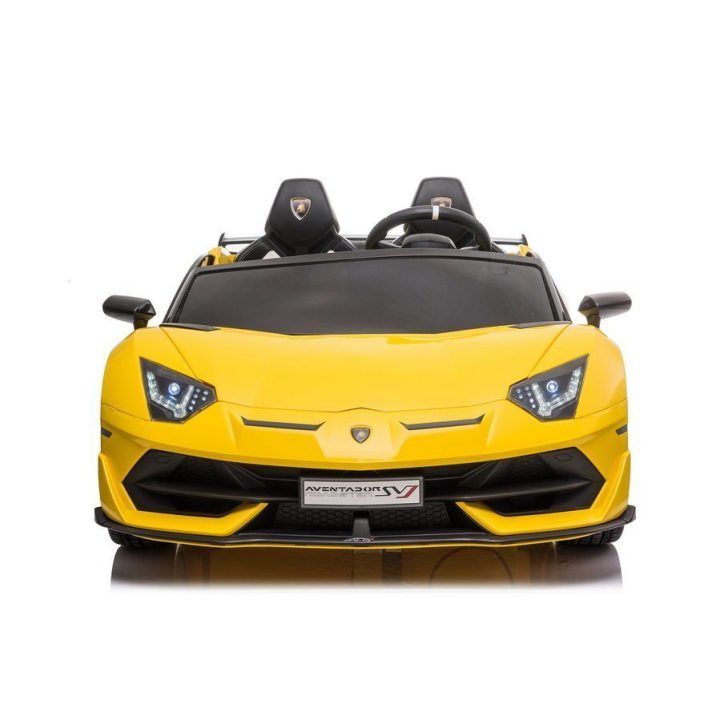 Geltonas akumuliatorinis Lamborghini Aventador SX2028 automobilis