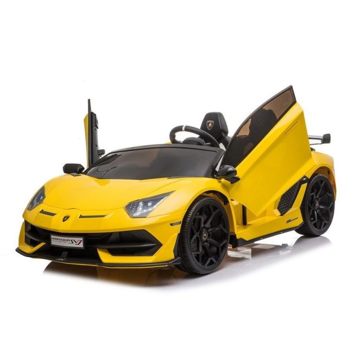 Geltonas akumuliatorinis Lamborghini Aventador SX2028 automobilis