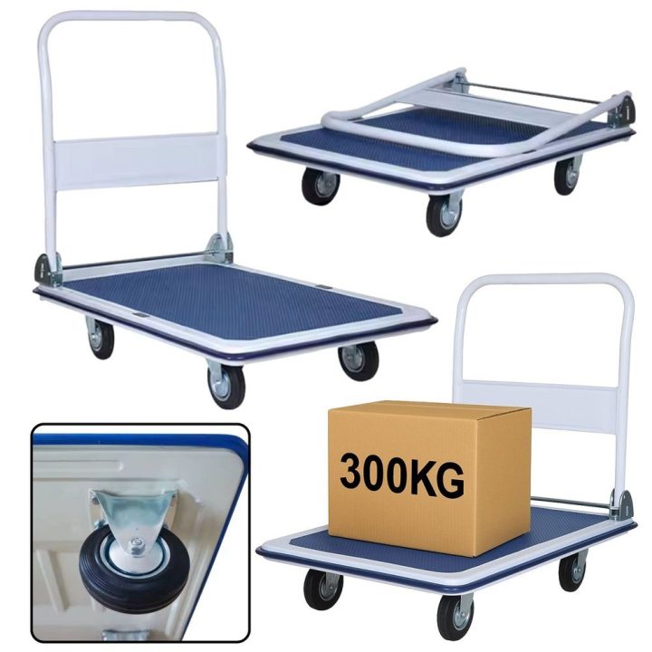 Sulankstomas transportavimo platforminis vežimėlis iki 300 kg