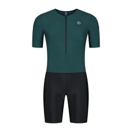 Vyriškas triatlono kombinezonas Rogelli Florida, juodas ir žalios spalvos, 2XL