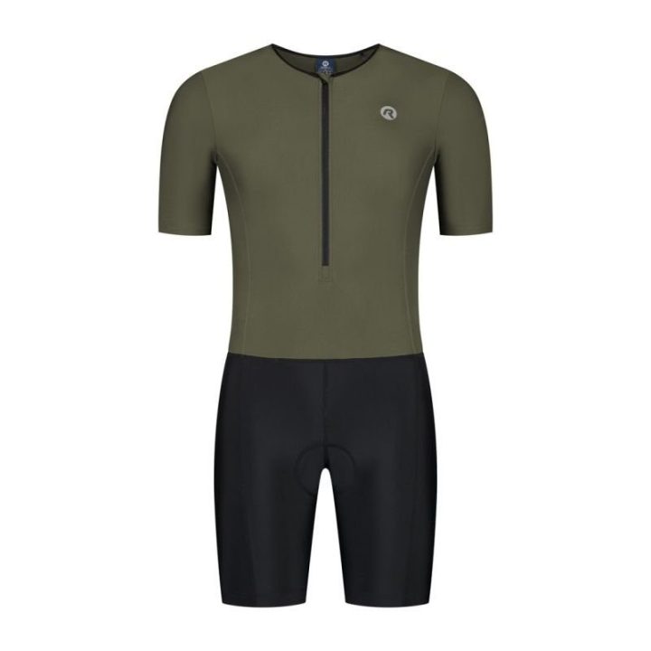 Vyriškas triatlono kombinezonas Rogelli Florida, alyvuogių ir juodos spalvos