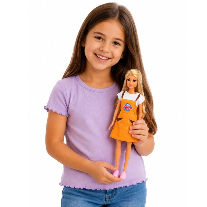 Lėlė Anlily pardavėja su kasa ir parduotuvės priedais, 30 cm