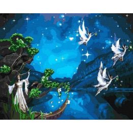 Tapybos pagal skaičius rinkinys „Pasakų ežeras“ 40 × 50 cm