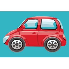 Tapybos pagal skaičius rinkinys „Raudonas animacinis automobilis“ 20 × 30 cm