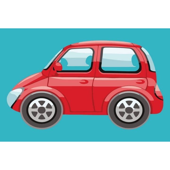 Tapybos pagal skaičius rinkinys „Raudonas animacinis automobilis“ 20 × 30 cm