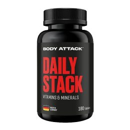 Vitaminų ir mineralų tabletės Body Attack Daily Stack 180 tablečių