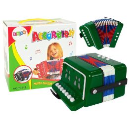 Žalias vaikiškas akordeonas mažajam muzikantui