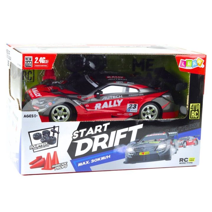 Raudonas RC drift automobilis 1:16, iki 30 km/h
