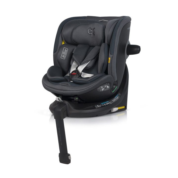 Automobilinė kėdutė 40–150 cm su pasukama baze EasyGo BUZ XTD PRO ir BUZ PRO BODY, granito