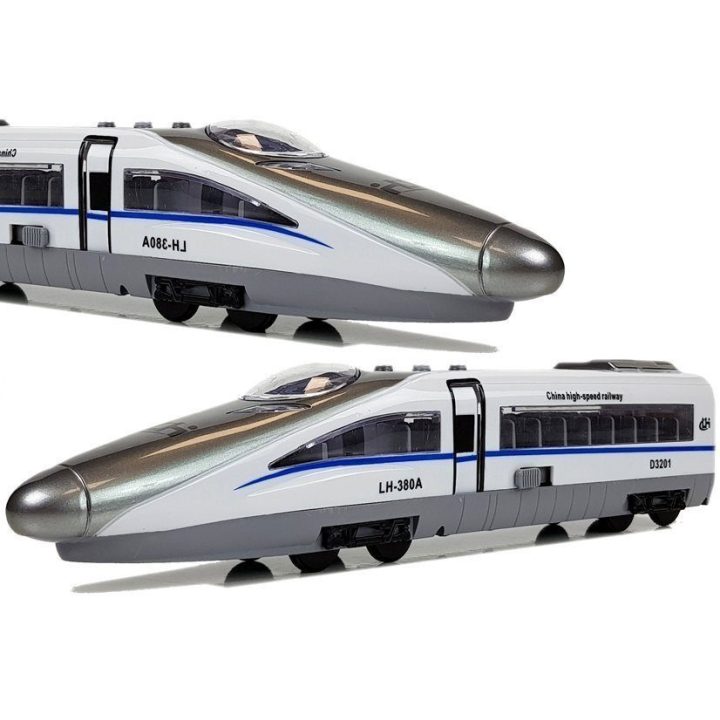 Baltas žaislinis traukinys Pendolino su garsais ir šviesomis