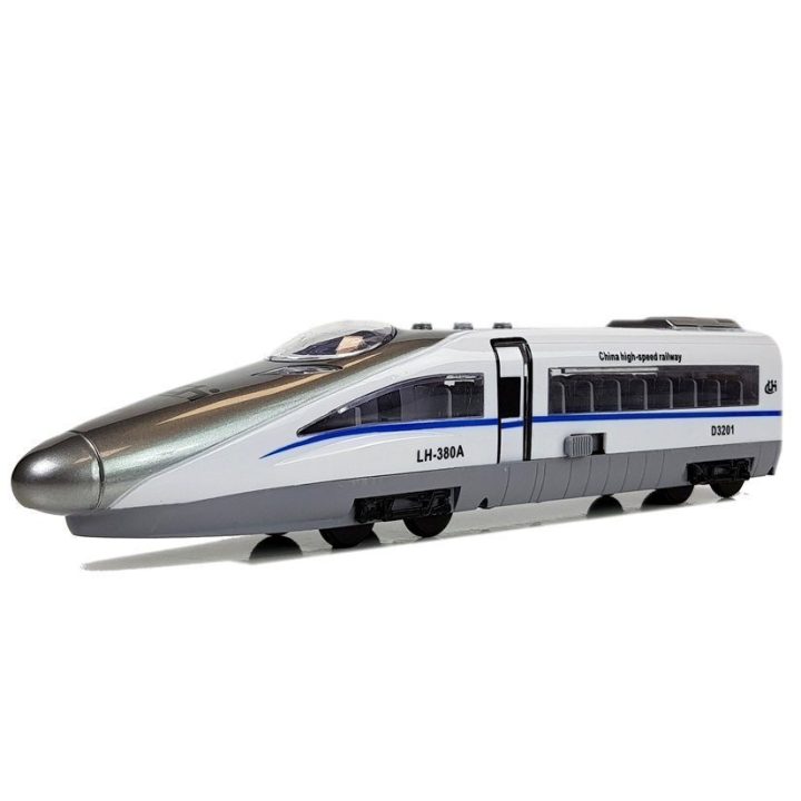 Baltas žaislinis traukinys Pendolino su garsais ir šviesomis