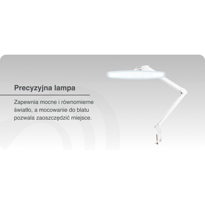 Elegante LED darbo lempa balta