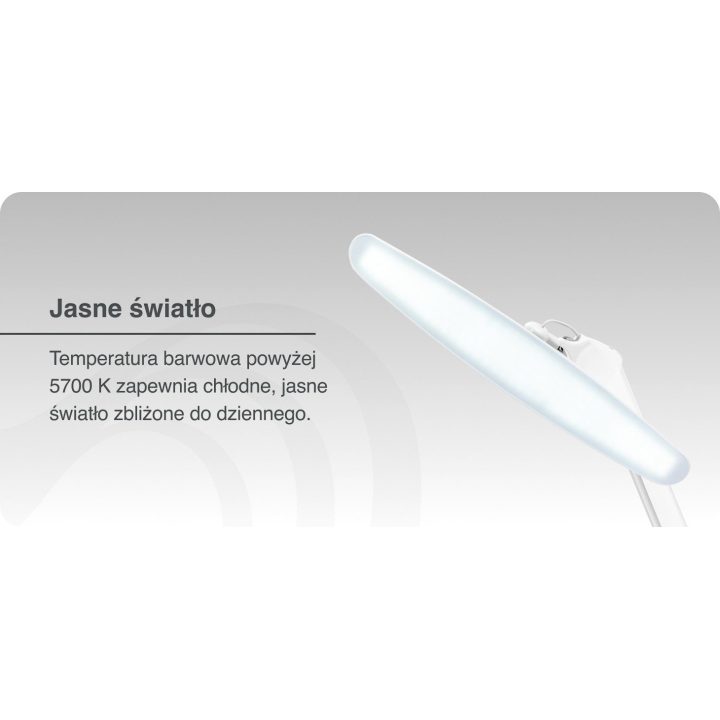 Elegante LED darbo lempa balta