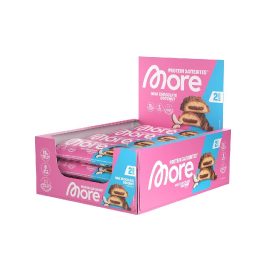 Baltyminiai užkandžiai More Nutrition Protein Satisbites 12 × 2 × 25 g, pieniško šokolado ir kokosų skonio