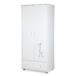 dvidurė spinta SAFARI ŽIRAFA, balta