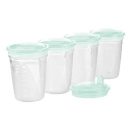 Pieno ir maisto laikymo indeliai su snapeliu, 4 vnt., 200 ml