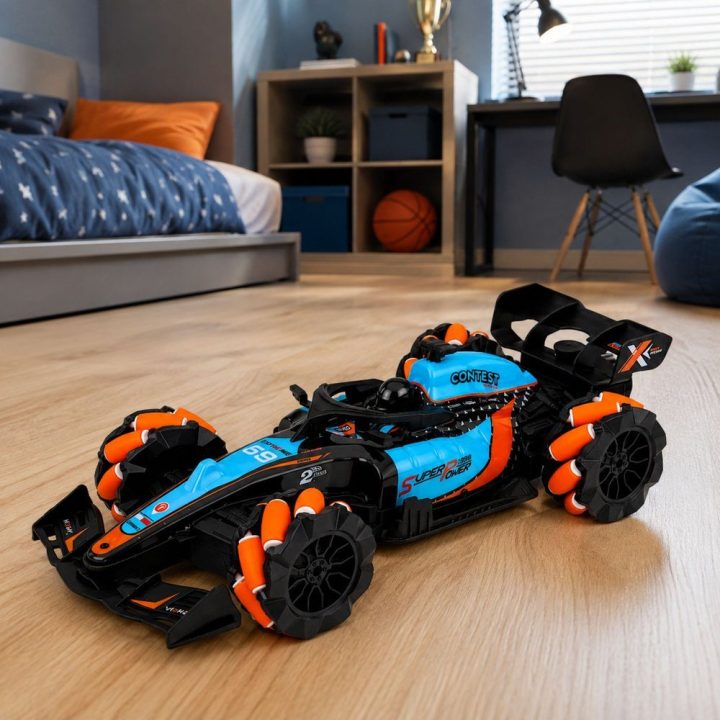 Nuotoliniu būdu valdomas sportinis drift automobilis su šviesomis ir garsais, 1:14