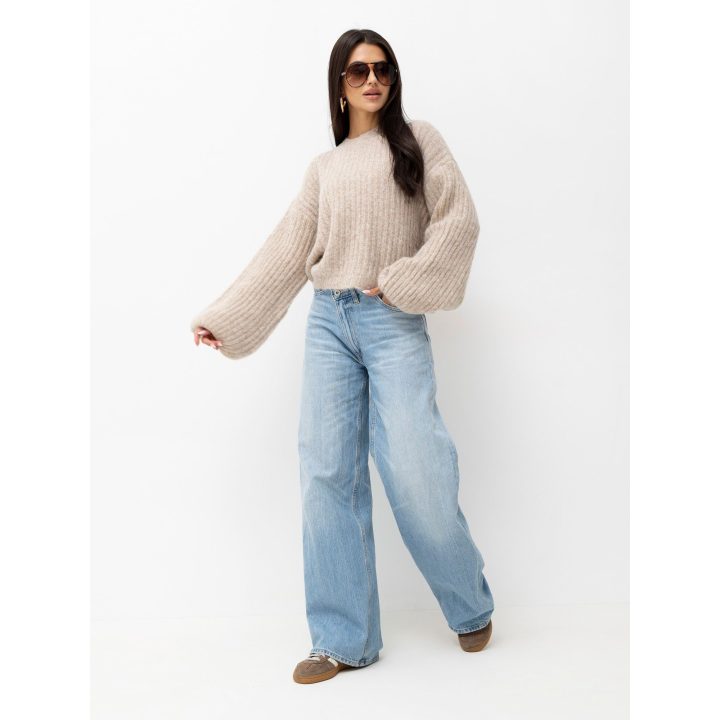 Ekru oversize megztinis