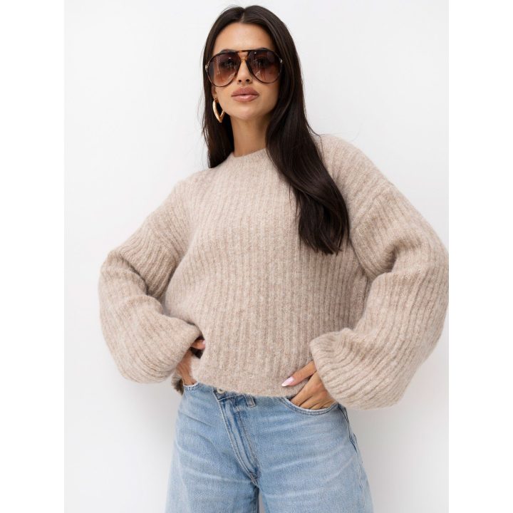Ekru oversize megztinis