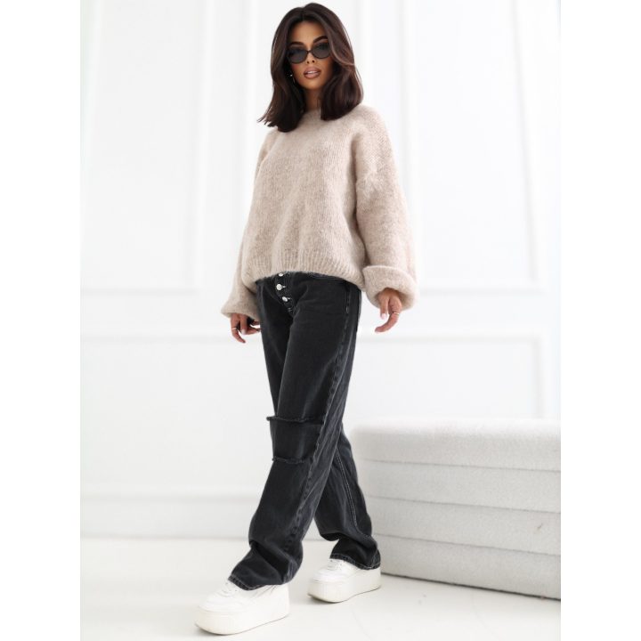 Ekru oversize megztinis