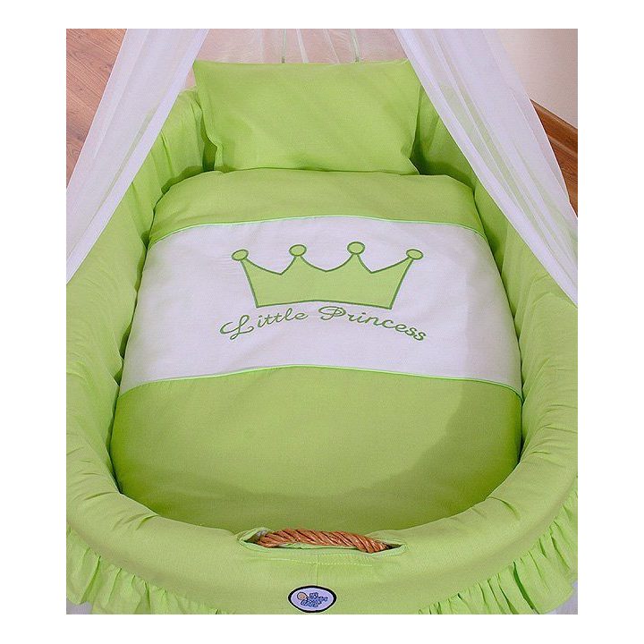 Moses krepšys kūdikiui su baldakimu Little Princess Green My Sweet Baby