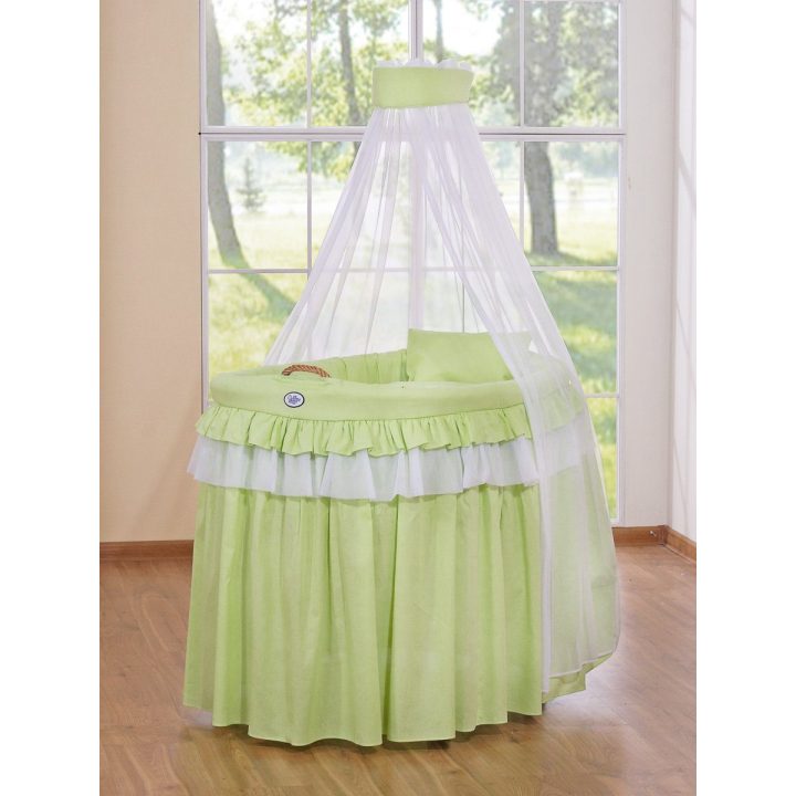Moses krepšys kūdikiui su baldakimu Little Princess Green My Sweet Baby