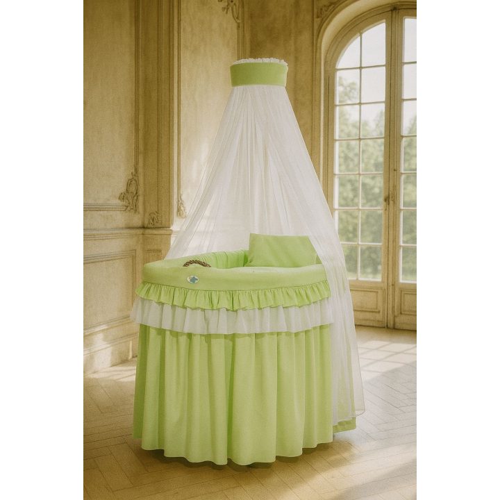 Moses krepšys kūdikiui su baldakimu Little Princess Green My Sweet Baby