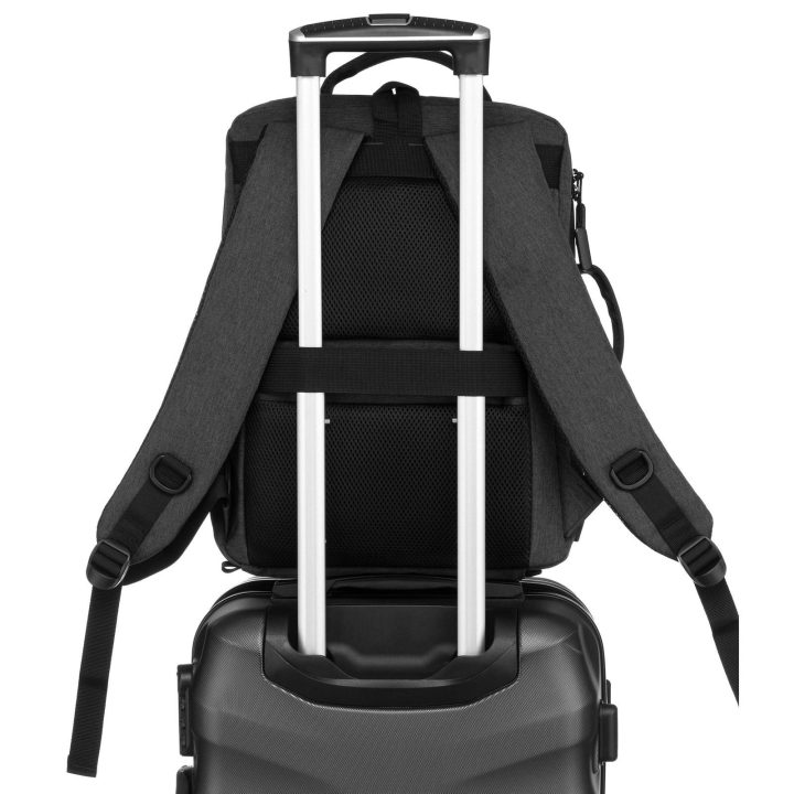 Kuprinė juoda su USB jungtimi kelionėms Peterson