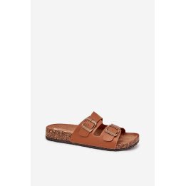 Kavos spalvos basutės su dviem sagtimis Step in style