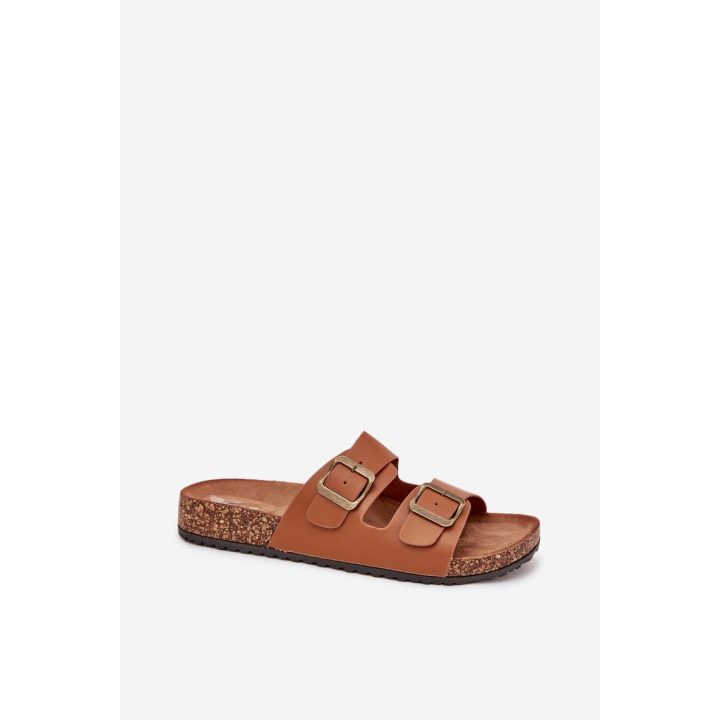 Kavos spalvos basutės su dviem sagtimis Step in style