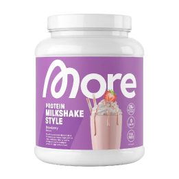 Baltymų milteliai More Nutrition Protein Milkshake Style 600 g, braškių skonio